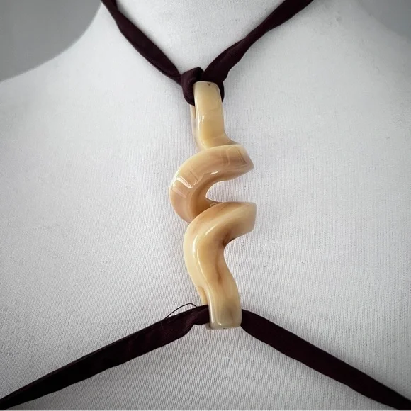 Cult Gaia Brown Castila Halterneck midi dress size large - Picture 7 of 16